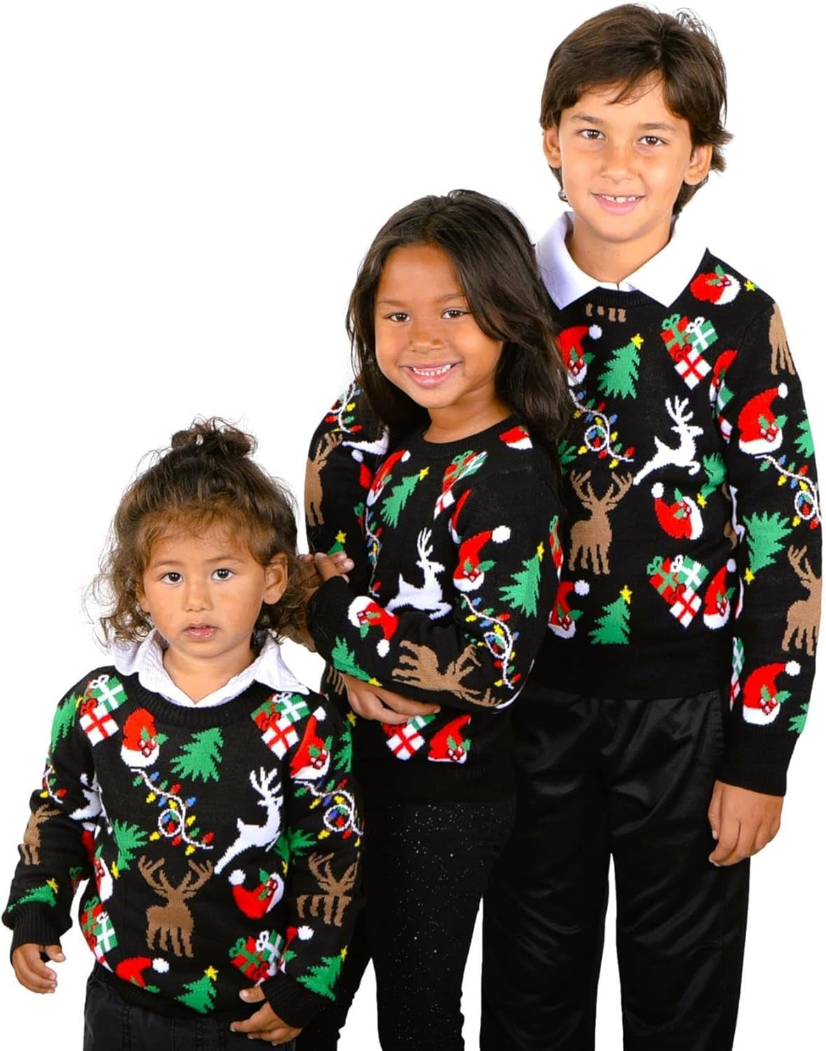 Kids Ugly Christmas Sweater - Tacky Cute Holiday Pullover for Boys & Girls, Unisex Funny Xmas Sweater for Children