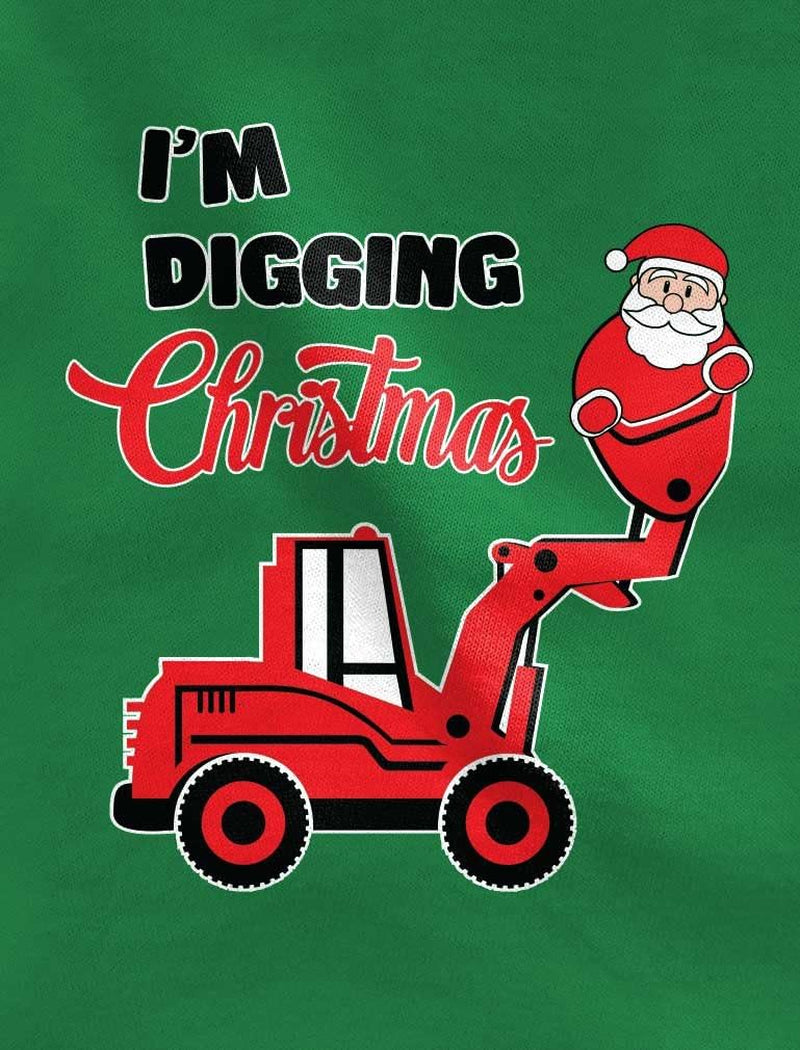 Santa I'M Digging for Boys Toddler Kids Long Sleeve T-Shirt