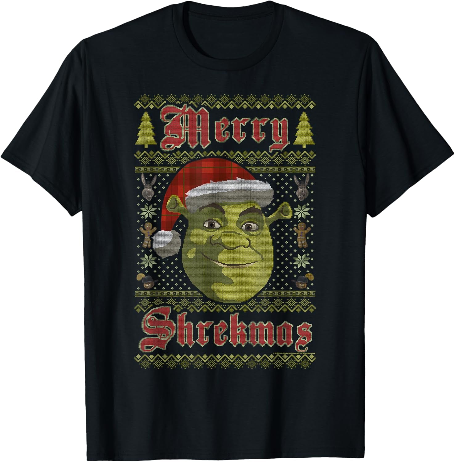 Merry mas Ugly Sweater Style Christmas T-Shirt