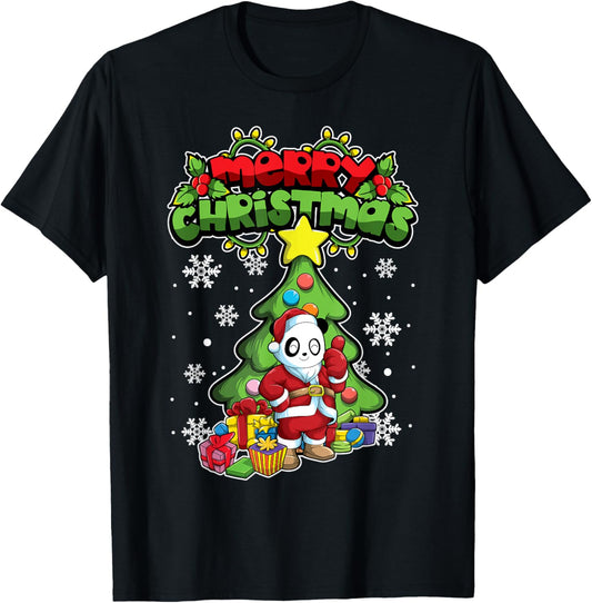 Merry Christmas Animals - Xmas Panda T-Shirt