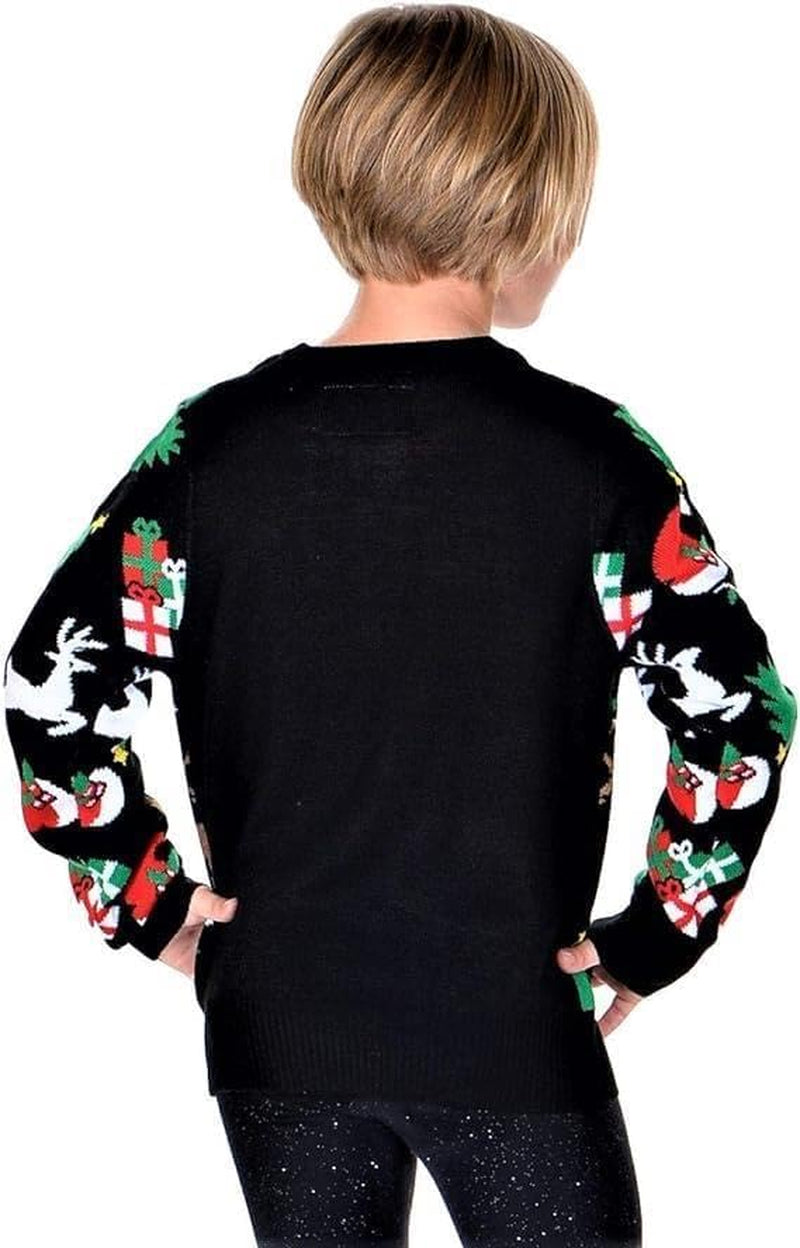 Kids Ugly Christmas Sweater - Tacky Cute Holiday Pullover for Boys & Girls, Unisex Funny Xmas Sweater for Children