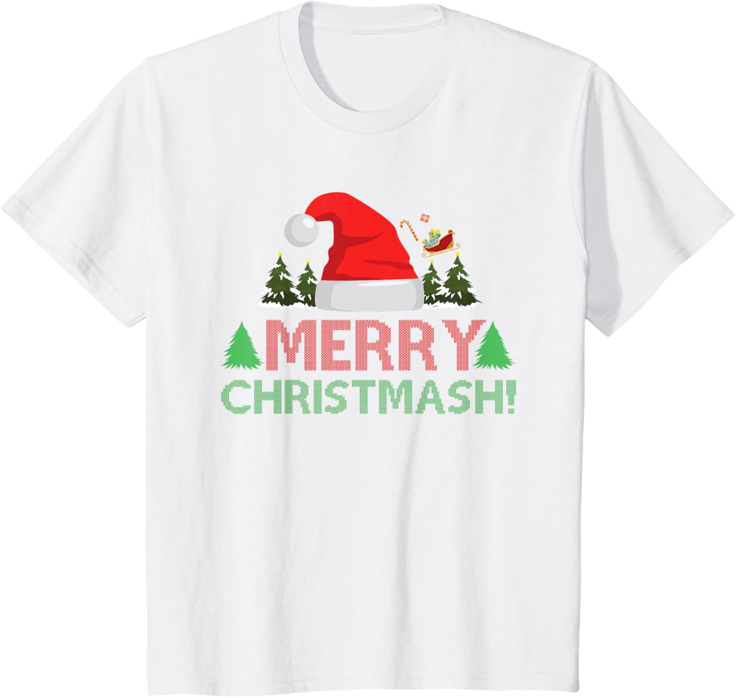 Merry Christmash! Ugly Christmas Sweater, USA Christmas 2023 T-Shirt