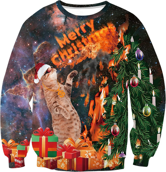 Men'S Ugly Christmas Funny Graphic Long Sleeve Unisex Sweatshirt (S-3XL)