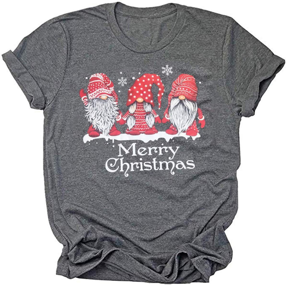 Christmas Shirts for Women Funny Print Womens Christmas Tshirts Clothes Tops